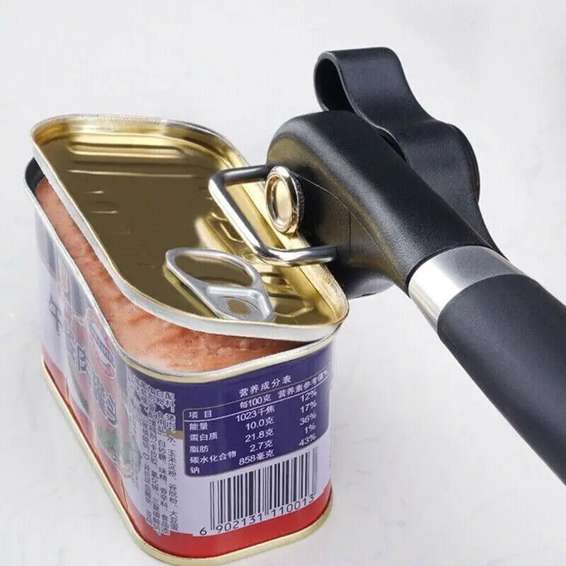 Safe Cut Can Opener, Smooth Edge Can Opener Handheld, Food Grade Stainless Steel Cutting Can Opener for Kitchen & Restaurant