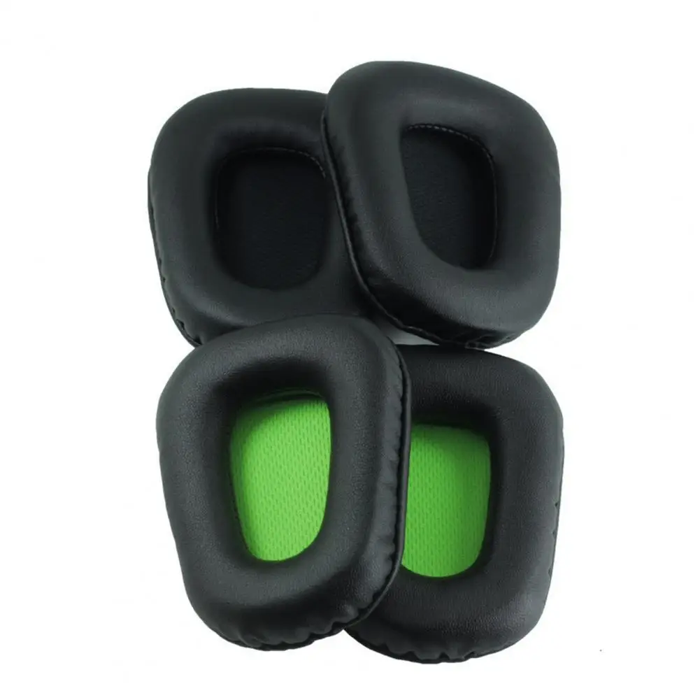 2 pçs substituição macia de couro falso espuma memória fone de ouvido almofadas earmuff almofada fone de ouvido almofadas replacemen