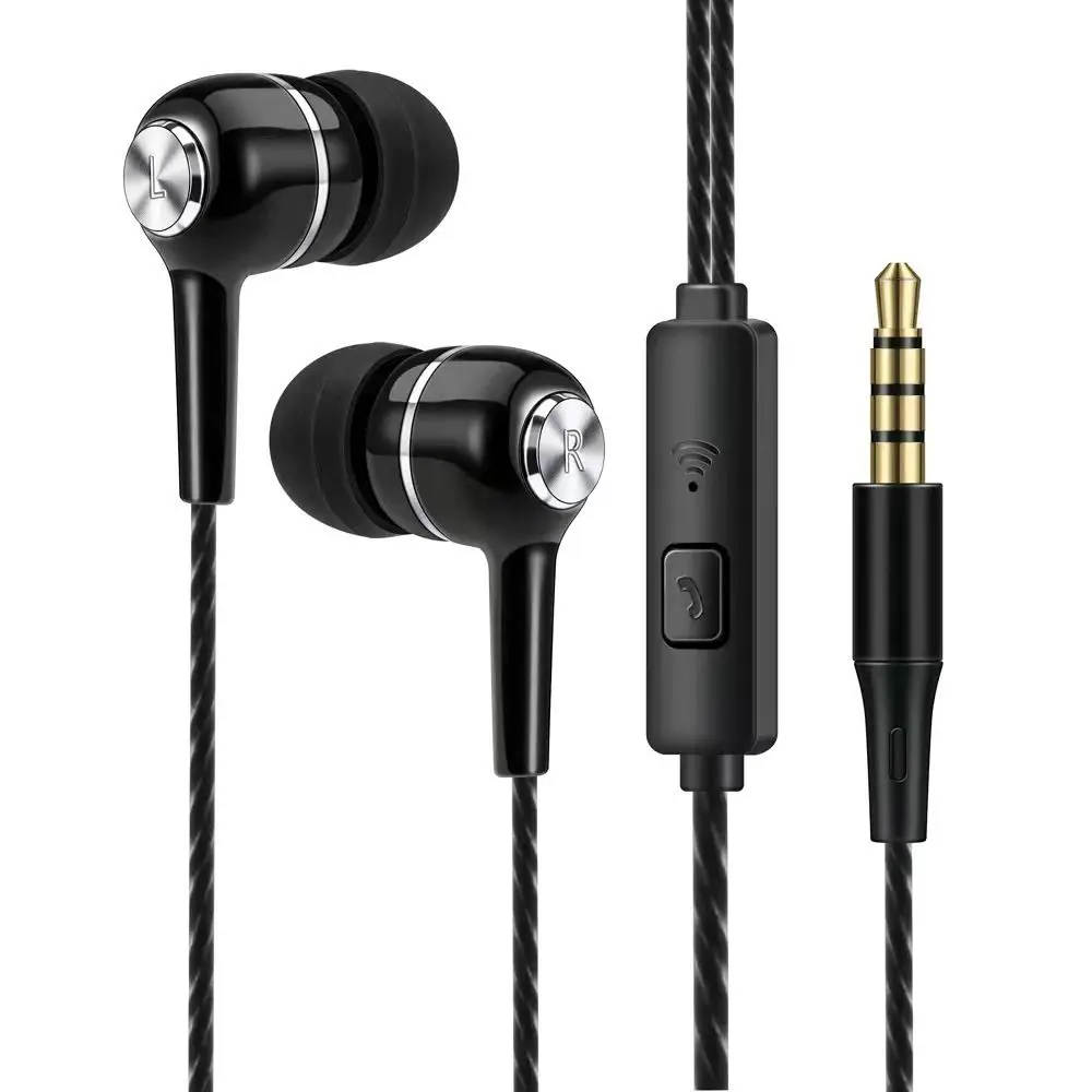 Stereo In-Ear Earphone Earpiece Bass HiFi Headphone Portable With Microphone 3.5mm Earbuds for Apple/Android/Huawei