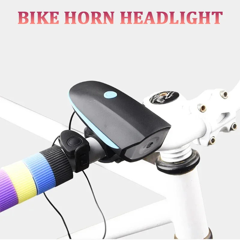 

BUCKLIS Bicycle Light High Bright Bicycle Front Lamp with Bell USB Recharge Road Mountain Bike headlight Electronic Bike Horn