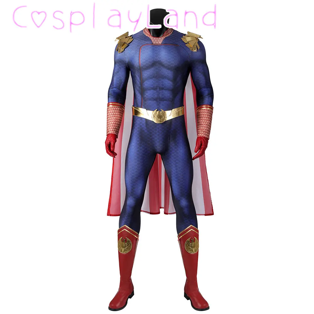 The Boys Season 3 Cosplay Costume TV The Boys The Homelander Cosplay Jumpsuit Cloak Boots Superhero Suit Halloween Costume