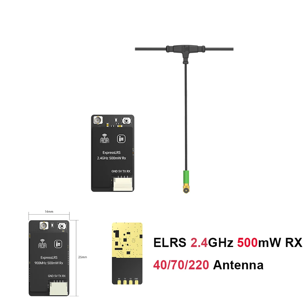 iFlight ExpressLRS ELRS 500mW Receiver 900MHz/2.4GHz RX Long Range for FPV Drone Quadcopter RC Accessories