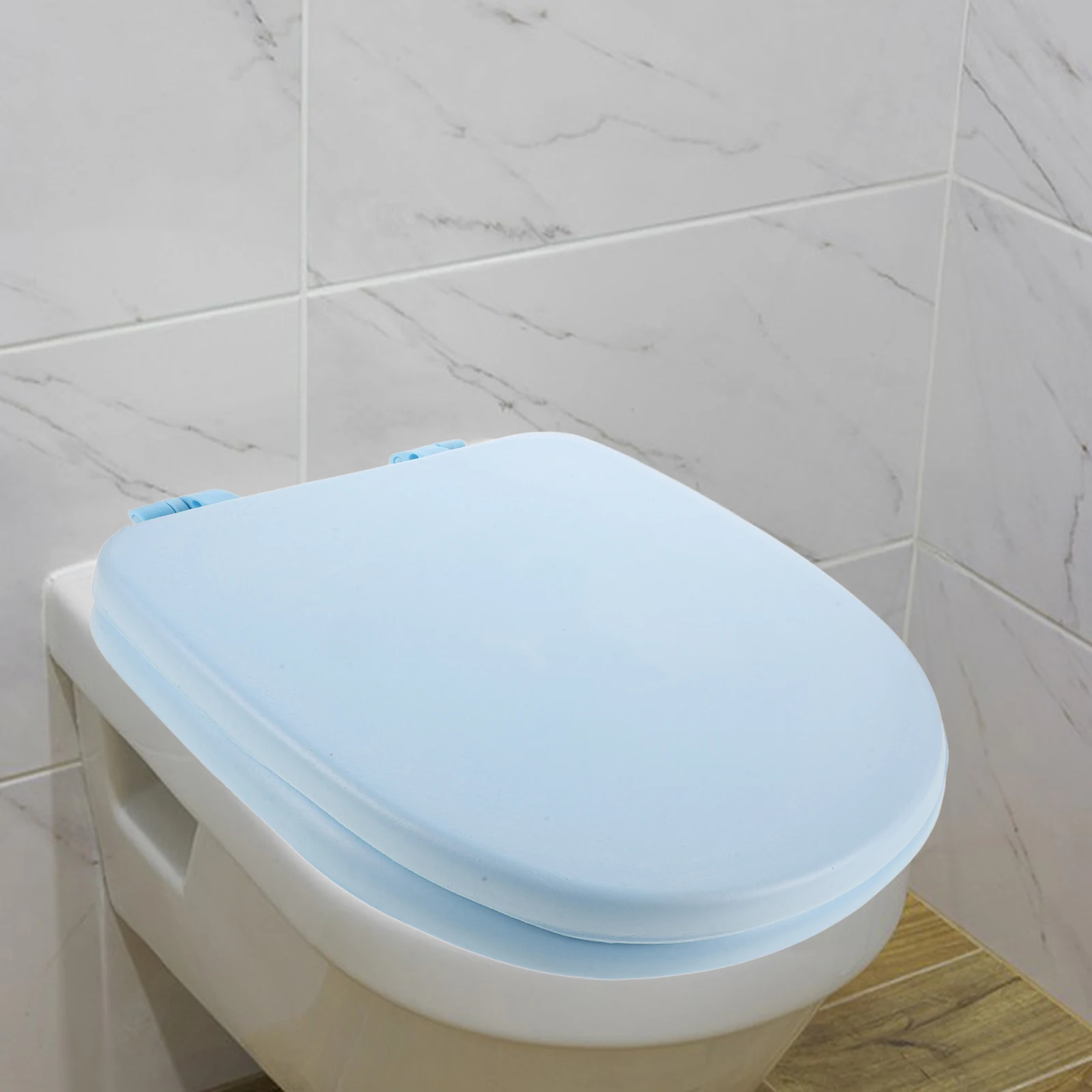 

Replacement Soft Toilet Cover Household Seat Cushion Automatic Sky-blue Foam Home Pad