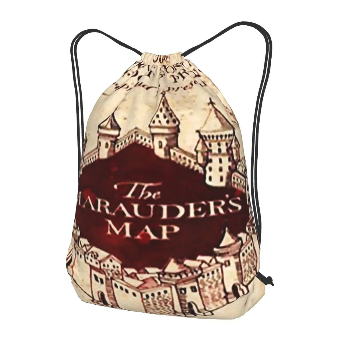 Marauders Magic Map Backpacks Multi-function Drawstring Bags Sports Bag Book Bags for Man Woman School