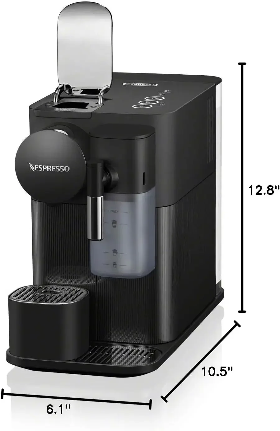 Nespresso Lattissima One Original Espressomaschine mit Milchaufschäumer von De'Longhi, Shadow Black