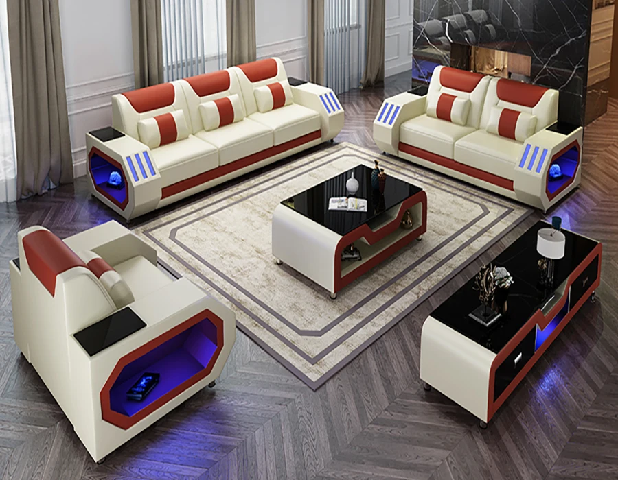 Modern chesterfield sectional royal living room sofas leather full set of couches decor home sofa living room luxury furniture