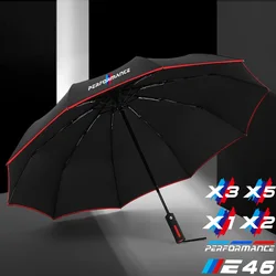 Car Automatic Folding Windproof Sunshade Umbrella For BMW X1 X2 X3 X5 X7 Performance E36 E39 E46 Clubman Series Auto Accessories