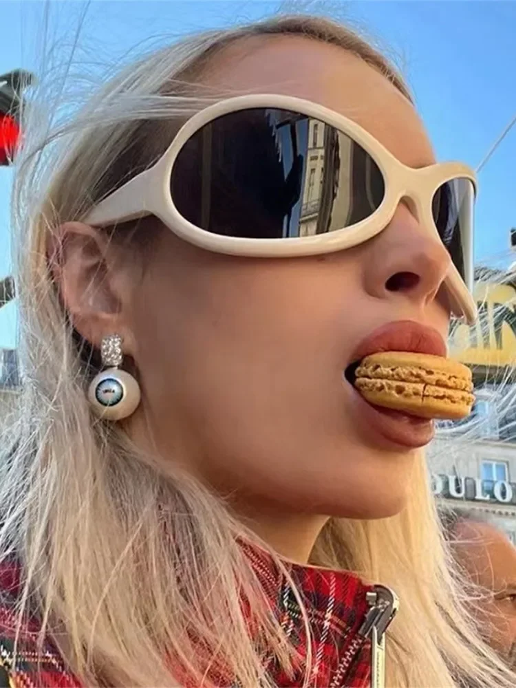 

Большие солнцезащитные очки Y2K в стиле стимпанк, женские роскошные брендовые дизайнерские овальные солнцезащитные очки, мужские очки в стиле киберпанк, оттенки De Sol Oculos