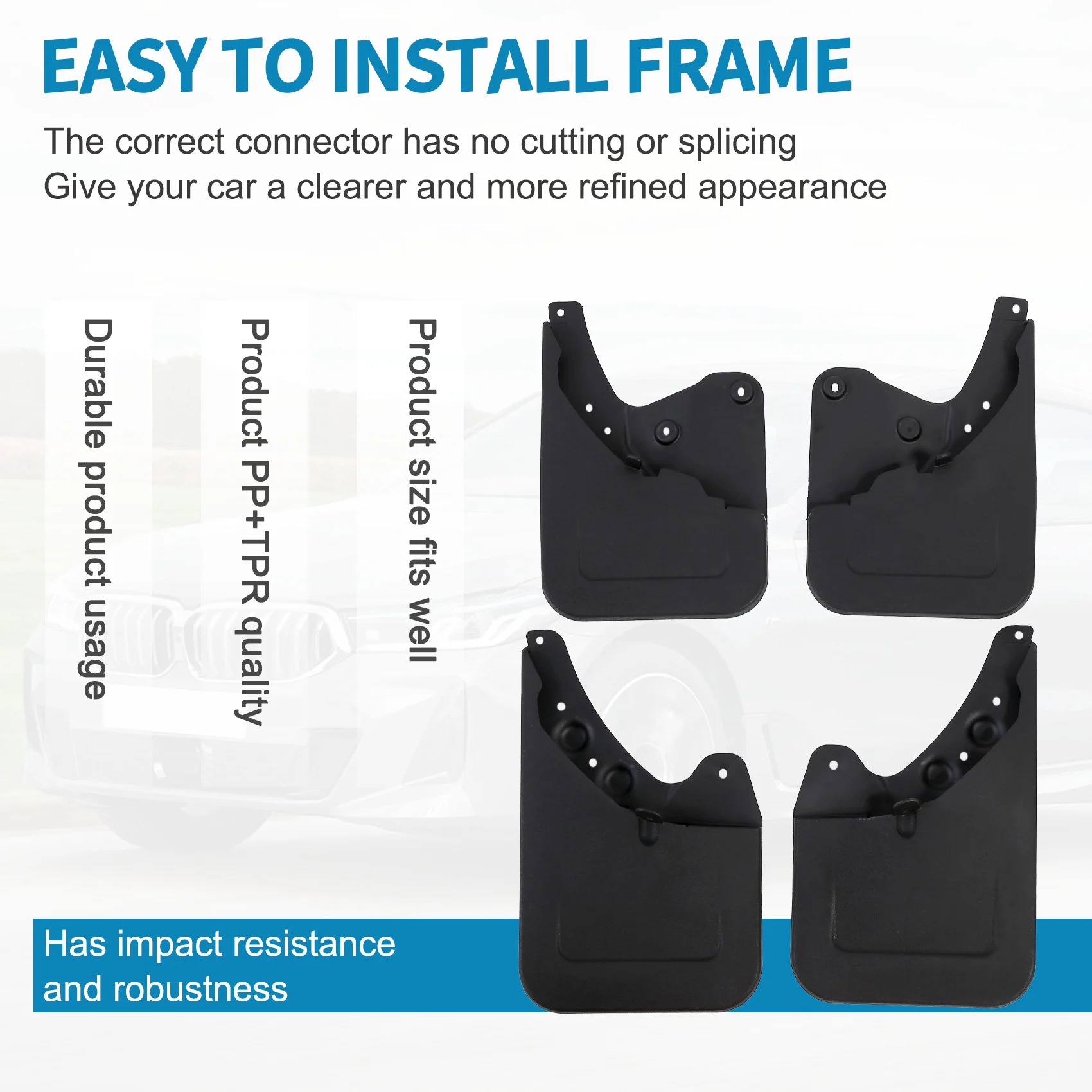 

A58X-Mud Flaps Splash Guards For Toyota Tacoma 2024 Accessories Front & Rear Mud Guards Fender Mudguards Kit