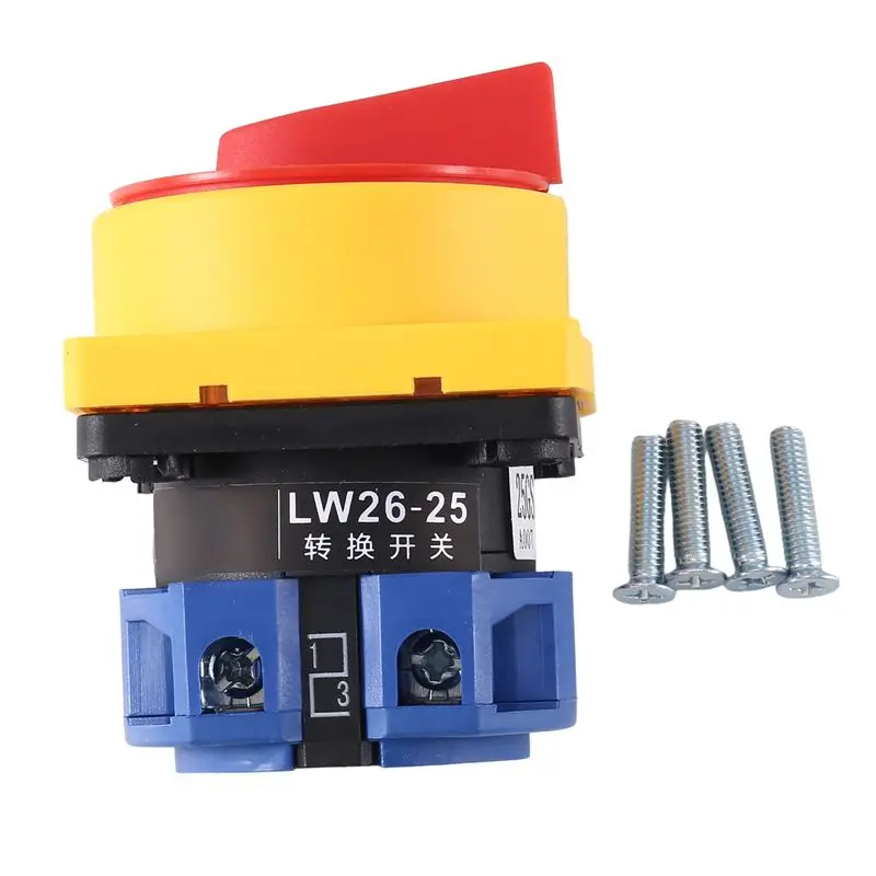 SHGO 25A Isolator Switch Changeover Switch 2 Positions Universal for Cam Selector Latching Switches 550V 25A Power Switch