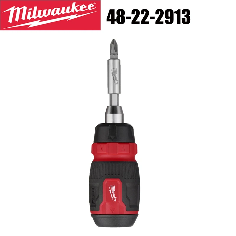 

Milwaukee 48-22-2913 Компактная многобитная отвертка 8-в-1 с храповым механизмом Сменные устойчивые аксессуары для ручных инструментов