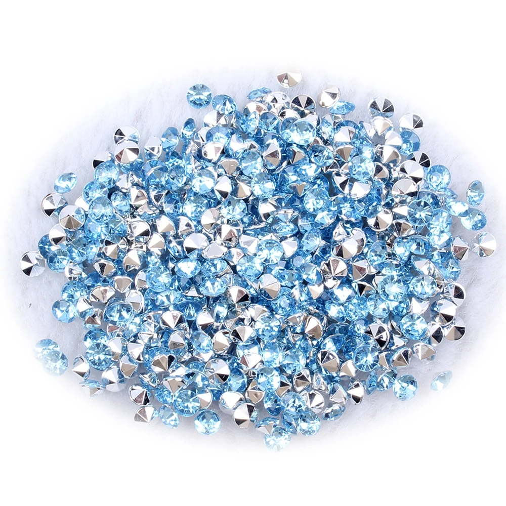 New Acrylic Rhinestones 2mm 1000pcs Many Colors Point Back Beads Glue On Round Shape Handimade Craft Ornament Diy Trimming