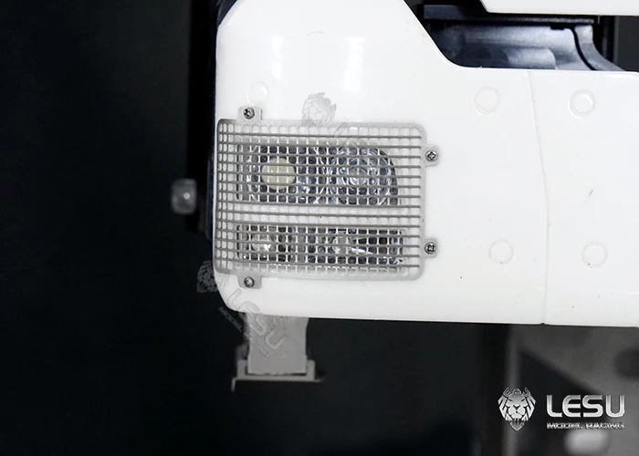 Lampenschirm LESU 1/14 LKW-Modell Schlamm-LKW Baufahrzeug TGS Scheinwerferabdeckung Metallschutzabdeckung modifiziertes Upgrade – Detail 2