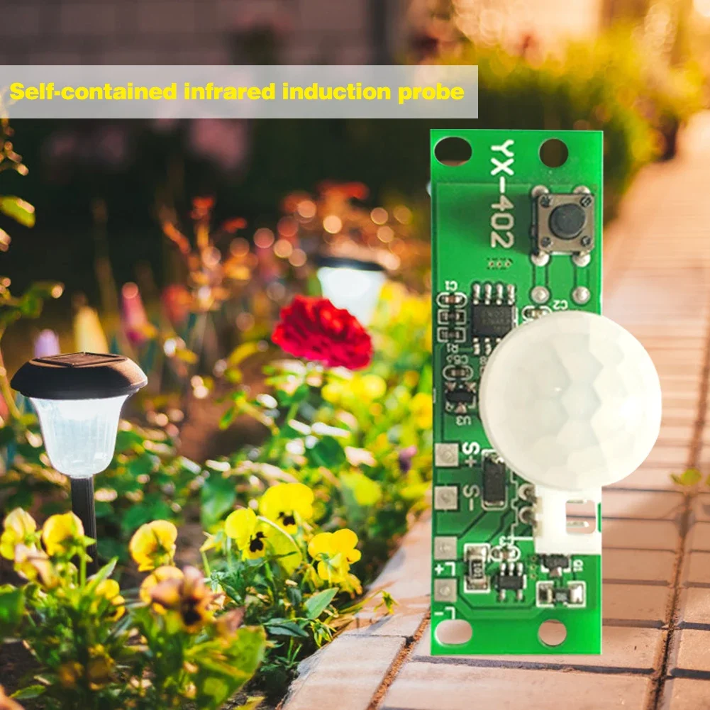 3.7V DIY Solar Lamp Board Control Sensor Night Light Module Controller Module Infrared Human Body Induction Solar Circuit Board