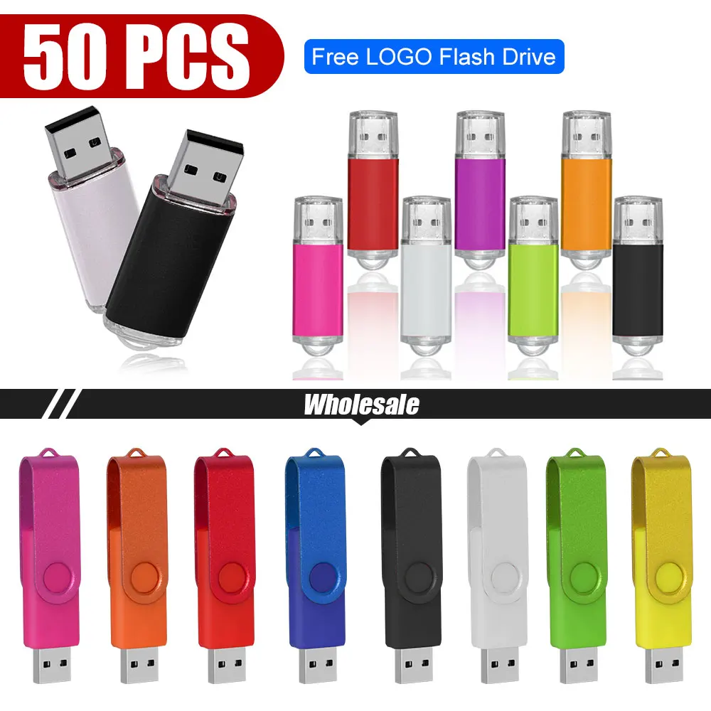 

50pcs/lot free shipping usb Flash Drive 64GB 32GB pen drive 16GB 4GB 128GB USB 2.0 Memory Stick pendrive Free Custom Logo