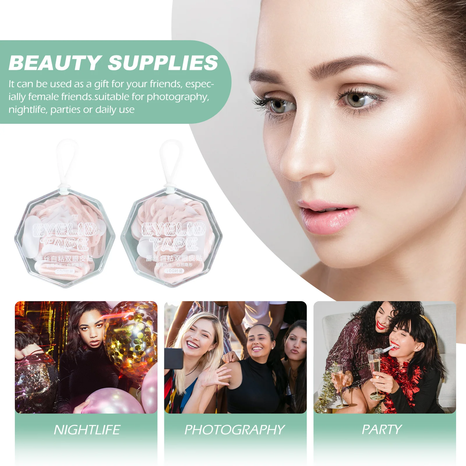 Taśmy do powiek podwójnych Niewidoczne naturalne naklejki na powieki dla kobiet Długotrwałe narzędzie do liftingu oczu Makijaż Artykuły kosmetyczne