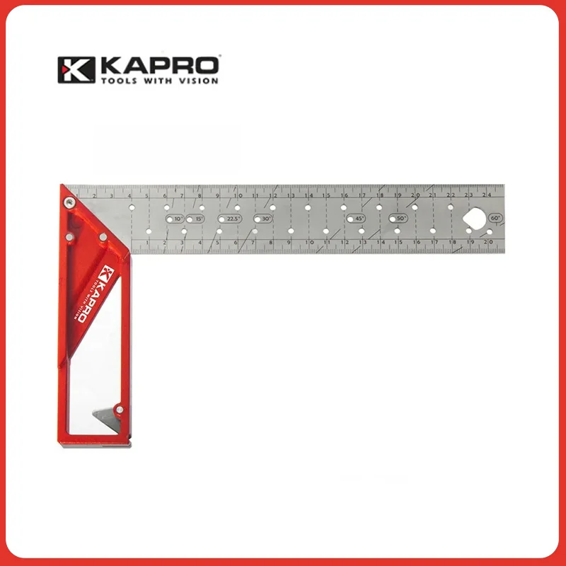 

Kapro Multifunction Level Ruler 25/30/40cm Carpenter Square Angle Marking Right Ruler Try Square Precision Woodworking Hand Tool