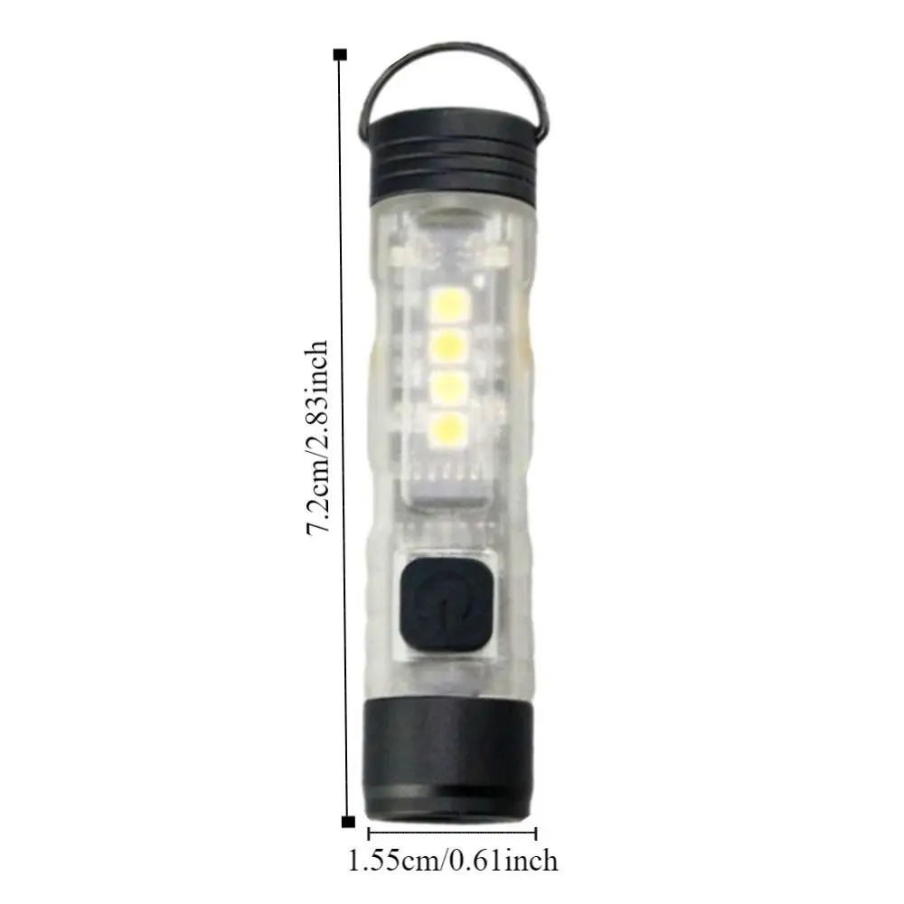 Lampada a LED Mini portachiavi impermeabile Torcia ricaricabile Magnete Portachiavi Luce Torcia portatile leggera creativa Escursionismo