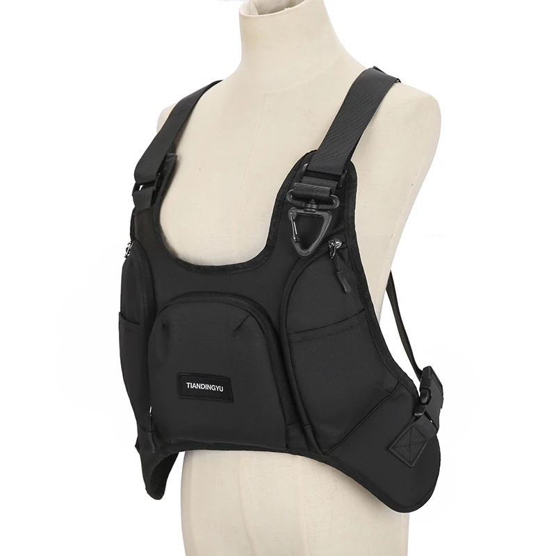 Motorcycle Riding Chest Bag Hip-hop Streetwear Chest Rig Bag Multi-functional Waist Packs Triangular Buckle Sport Vest Backpacks