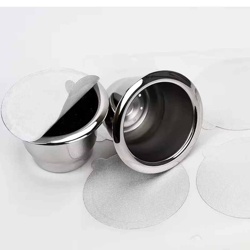 Coffee Capsules Or 37MM Foil Seal Lids Refillable Coffee Filters Cup Compatible With Nespxx Original Barista Tool  Accessories