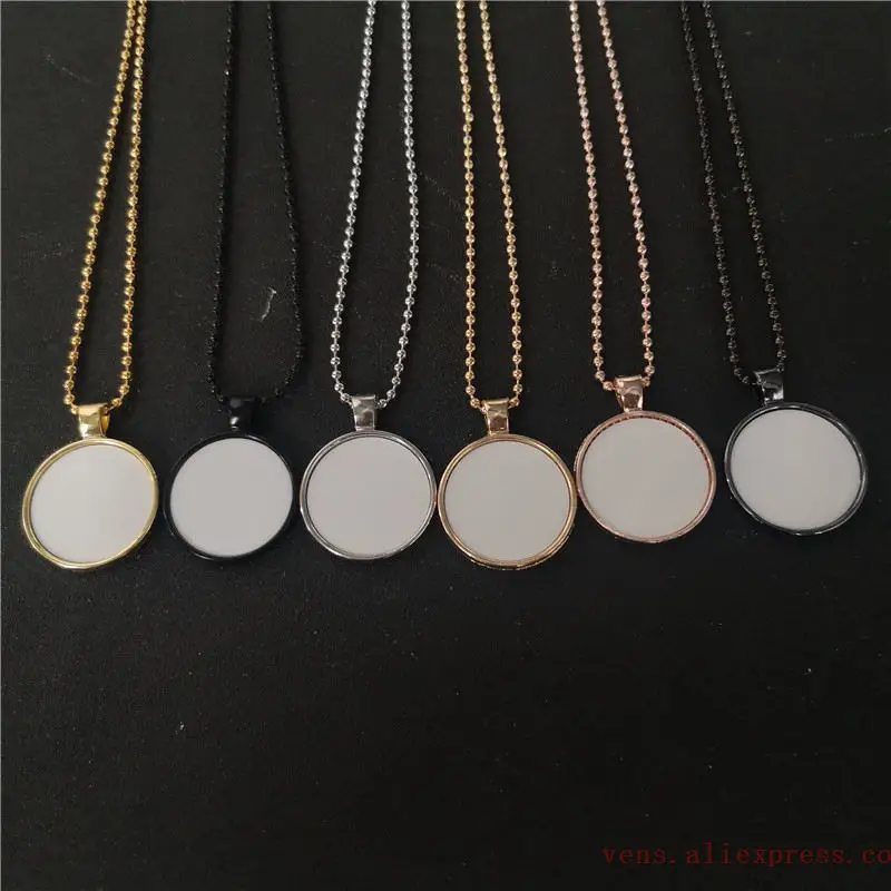 sublimation blank special offer photo round necklaces pendants hot tranfer printing consumable 30pcs/lot