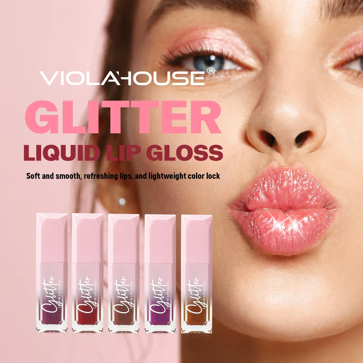 

New Glitter Liquid Lip Gloss Brightening and hydrating moisture lasting spot, summer lip gloss