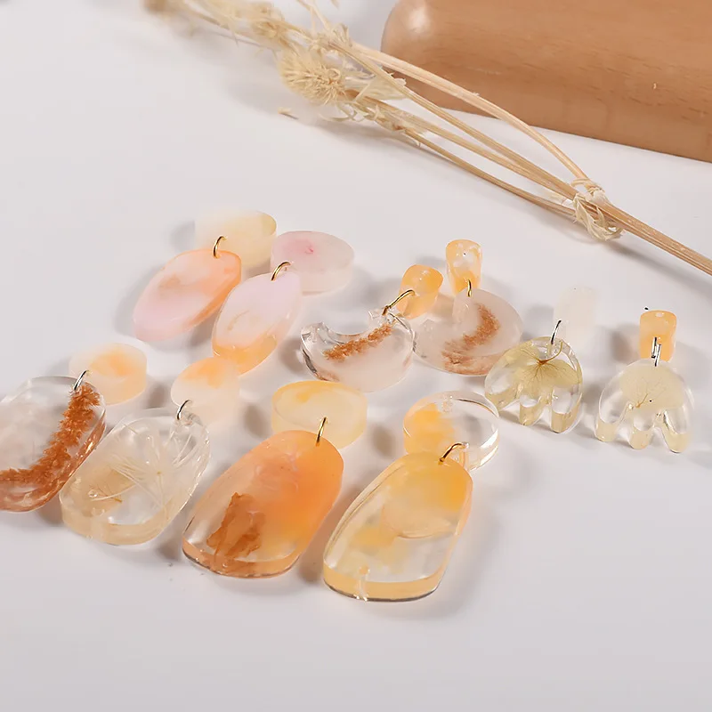 Diy Crystal Epoxy Resin Irregular Earrings Pendant Silicone Mold Geometry Necklace Pendant Jewelry Making Keychain Pendant Craft