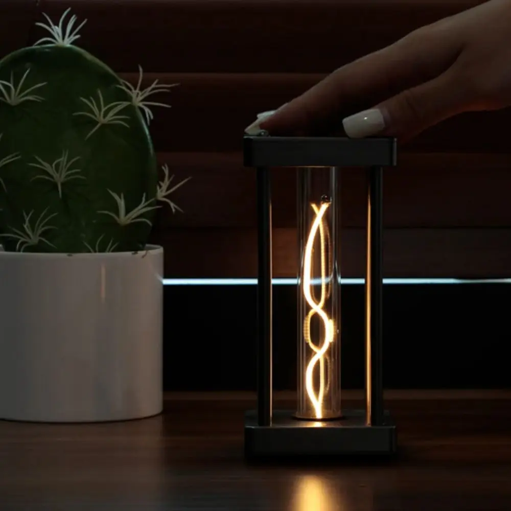 Square Design LED Night Light Adjustable Brightness Type-C Charging Touch Night Light Modern Style Touch Sensitive