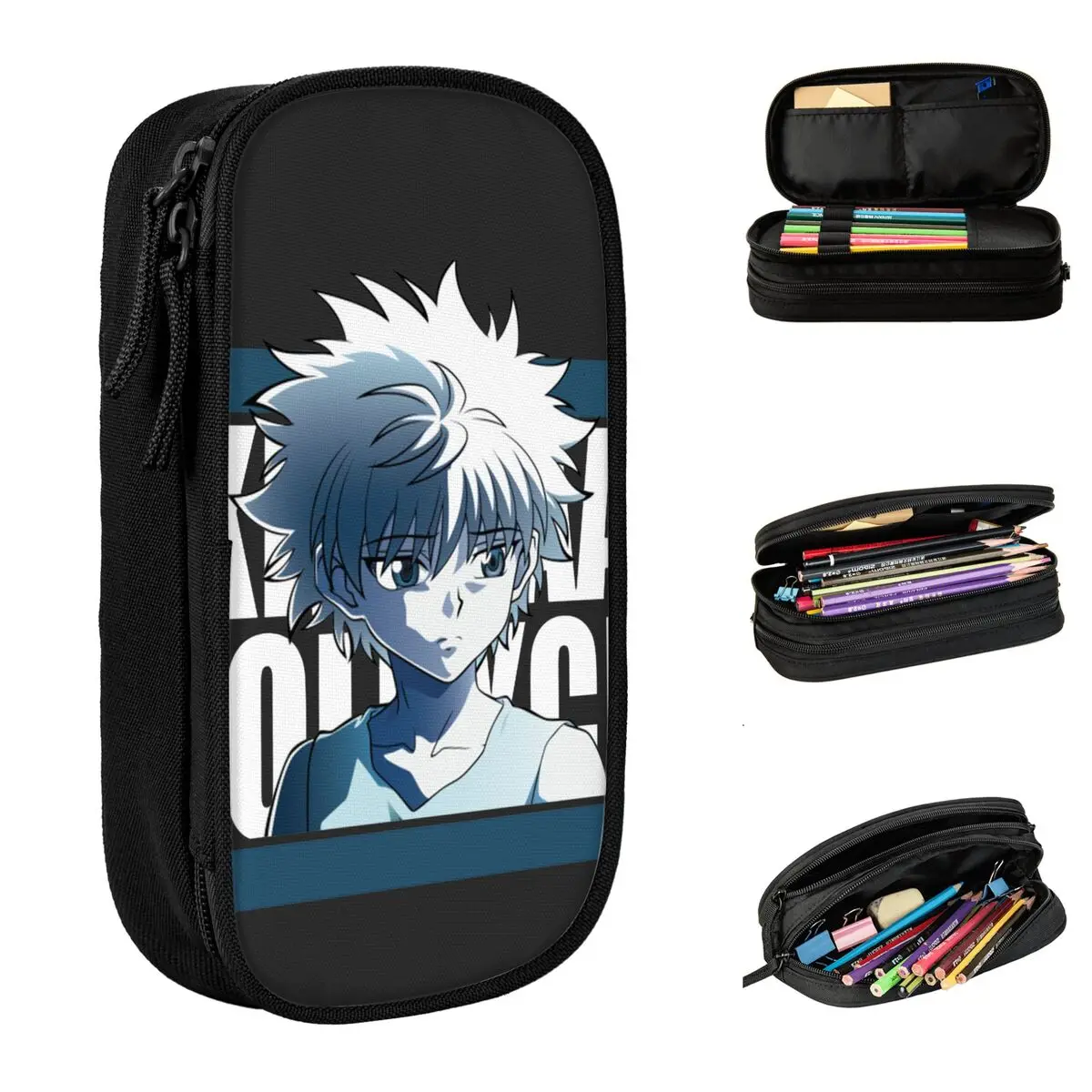 estojo para lapis de grande capacidade do kilhunter hunter x hunter estojo para canetas de anime h para meninos e meninas presente para escritorio papelaria 01