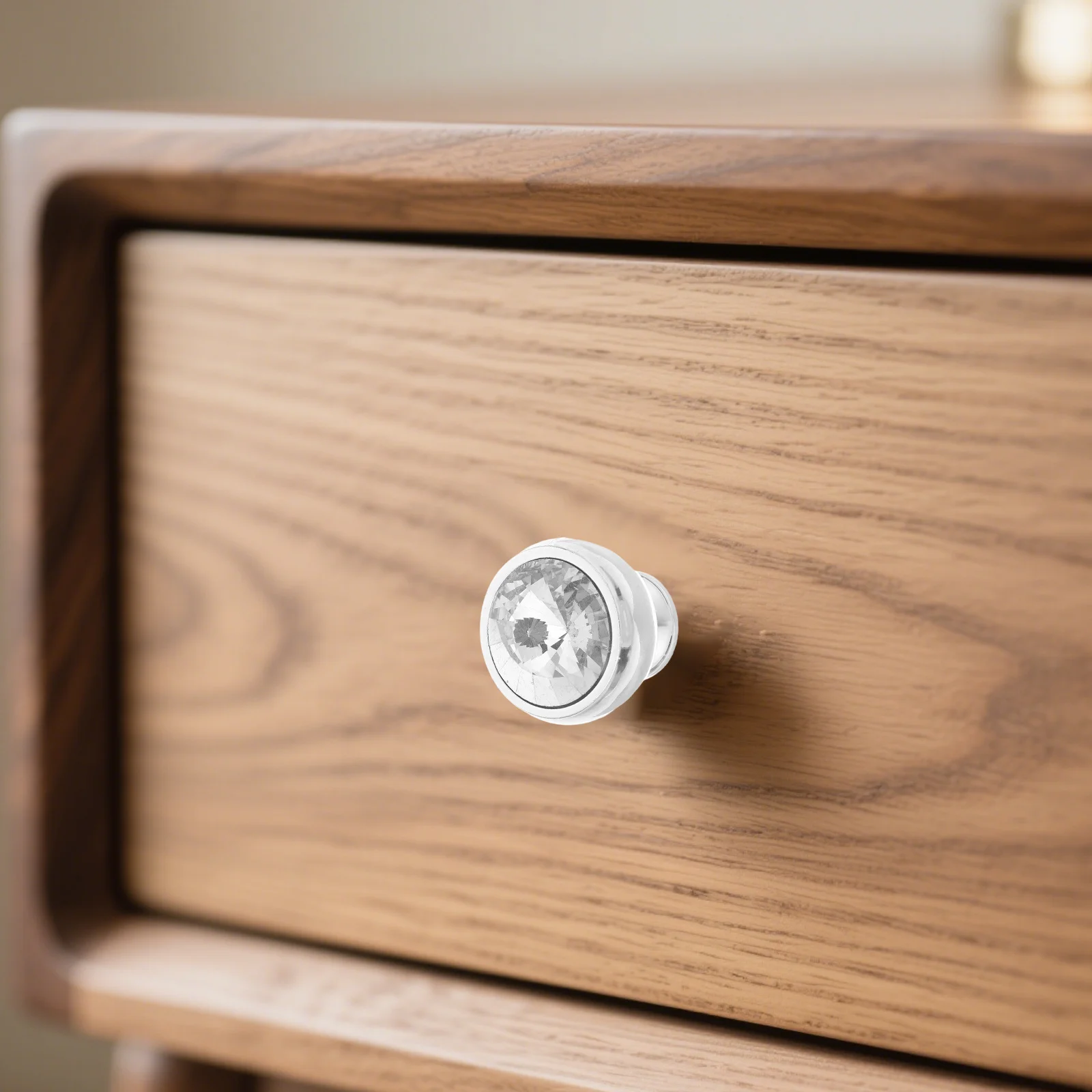 

6Pcs Modern Acrylic Crystal Drawer Pull Handle Single Hole Elegant Furniture Hardware Cabinet Knob Dresser Kitchen Wardrobe