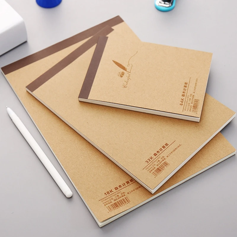 Drawing Pad 60 Sheets Blank Papers Adhesive Binding Easy to Tear for Office
