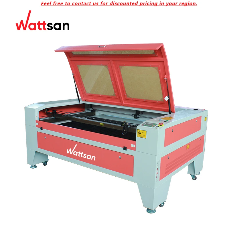 Wattsan 1610 ST 100w Co2 เลเซอร์แกะสลักเครื่องแกะสลัก 1600*1000 มม.ตัดเลเซอร์อะคริลิค