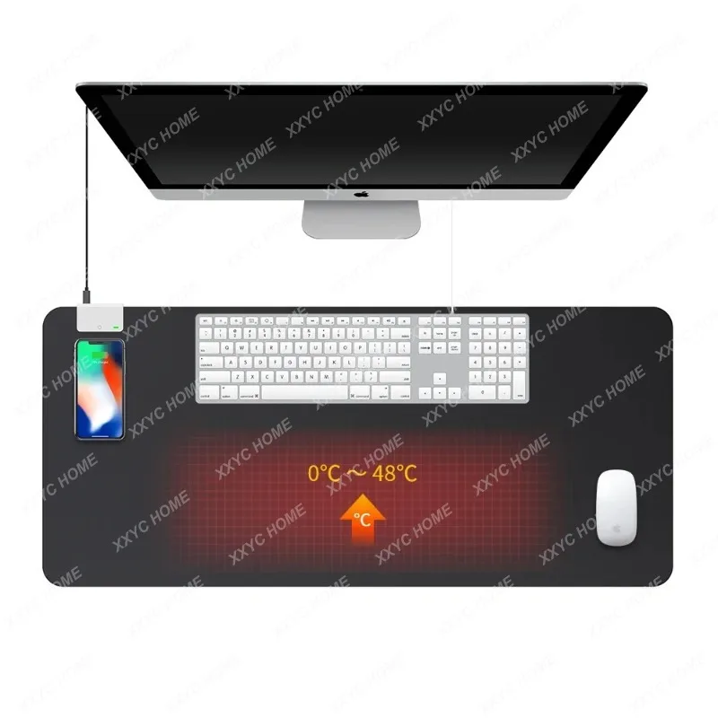 Multi-functional Heated Warm Writing Mouse Pad Wireless Charger Qi Wireless Charging Desk Notebook Keyboard Pads