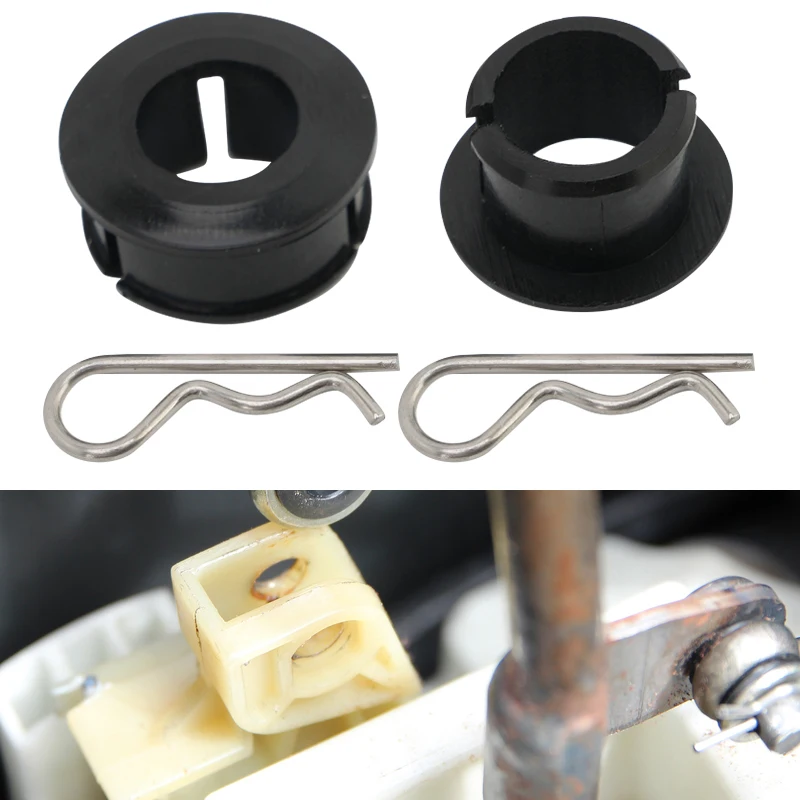 HYB-SCB-01-05 Shifter Cable Inserts Bushings ABS Plastic For RSX DC5 02-06 For Honda Civic 01-05 Black Left Right Front Bushing