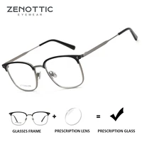 ZENOTTIC lentes ópticas cuadradas de titanio puro tamaño M con gafas fotocromáticas graduadas para miopía lentes progresivas para hombre y mujer