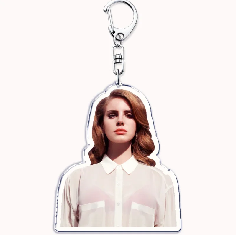 Hot Singer Lana Del Rey Keychain for Accessories Bag Pendant Born To Die Ultraviolence Key Chain Ring Keyring Jewelry Fans Gifts