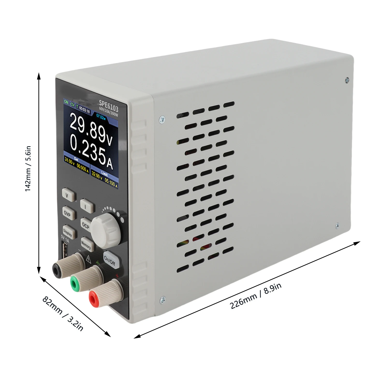 300W Bench DC Power Supply Adjustable DC Power Supply Single Channel Output Voltage Regulator Switch DC Power Regulator Switch