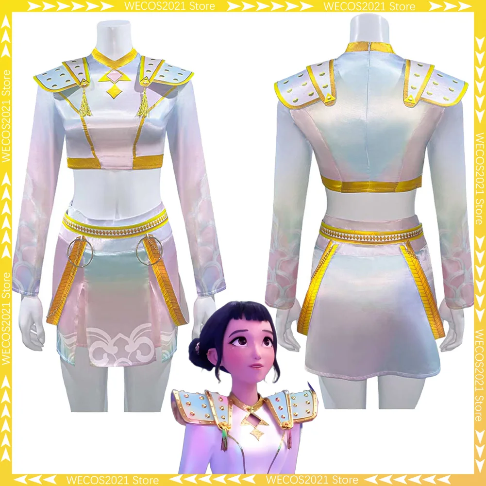 

2025 Cartoon Demon Hunter of KPop Zoey Cosplay Fantasy White Gold Singing Suit Clothing Costume Disguise Adult Women Outfits