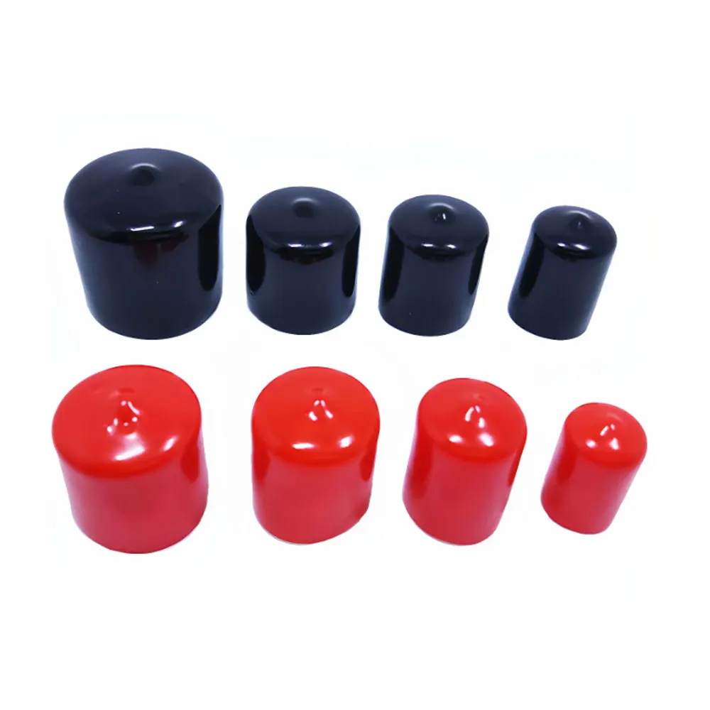 HR1.3~HR12.5 Silicone End Caps Seals Thread Sleeve Insulation Soft Cover Rubber Cap Stopper Black Sealing Lid Sheath Outer