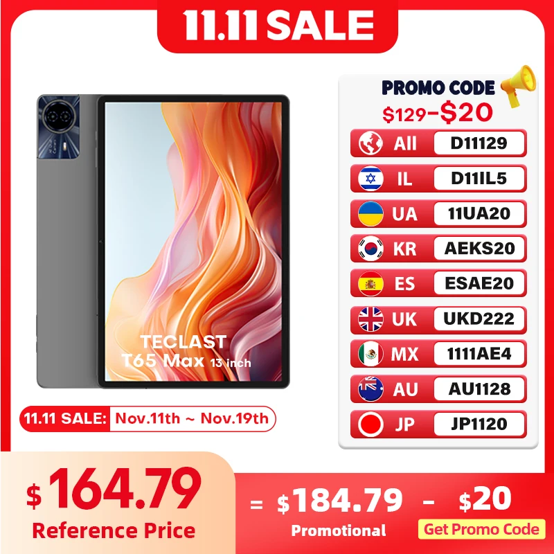 Teclast T65 Max Планшеты 13 дюймов