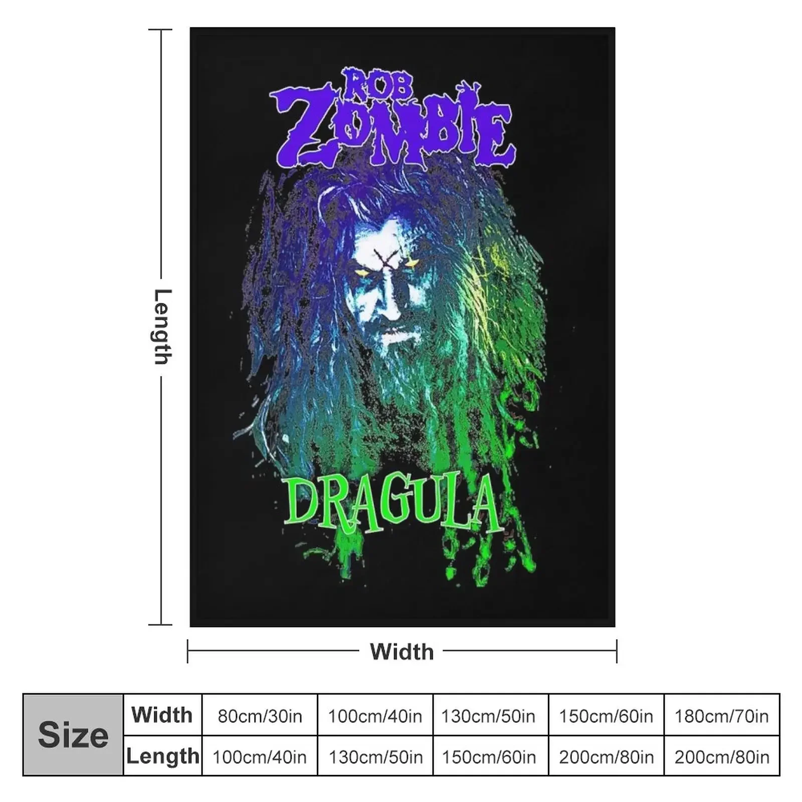 Rob Zombie - Dragula Throw Blanket Heavy Thin Blankets