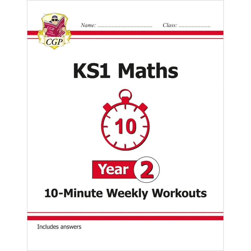 KS1 Maths 10Minute Weekly Workouts  Year 2 CGP Books Coordination Group Publications 9781789083125 Book