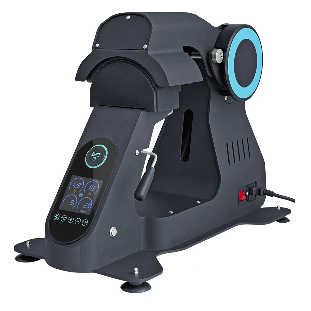 ماكينة ضغط حرارية أوتوماتيكية كهربائية مع لوحات تسخين مزدوجة لطباعة القبعة