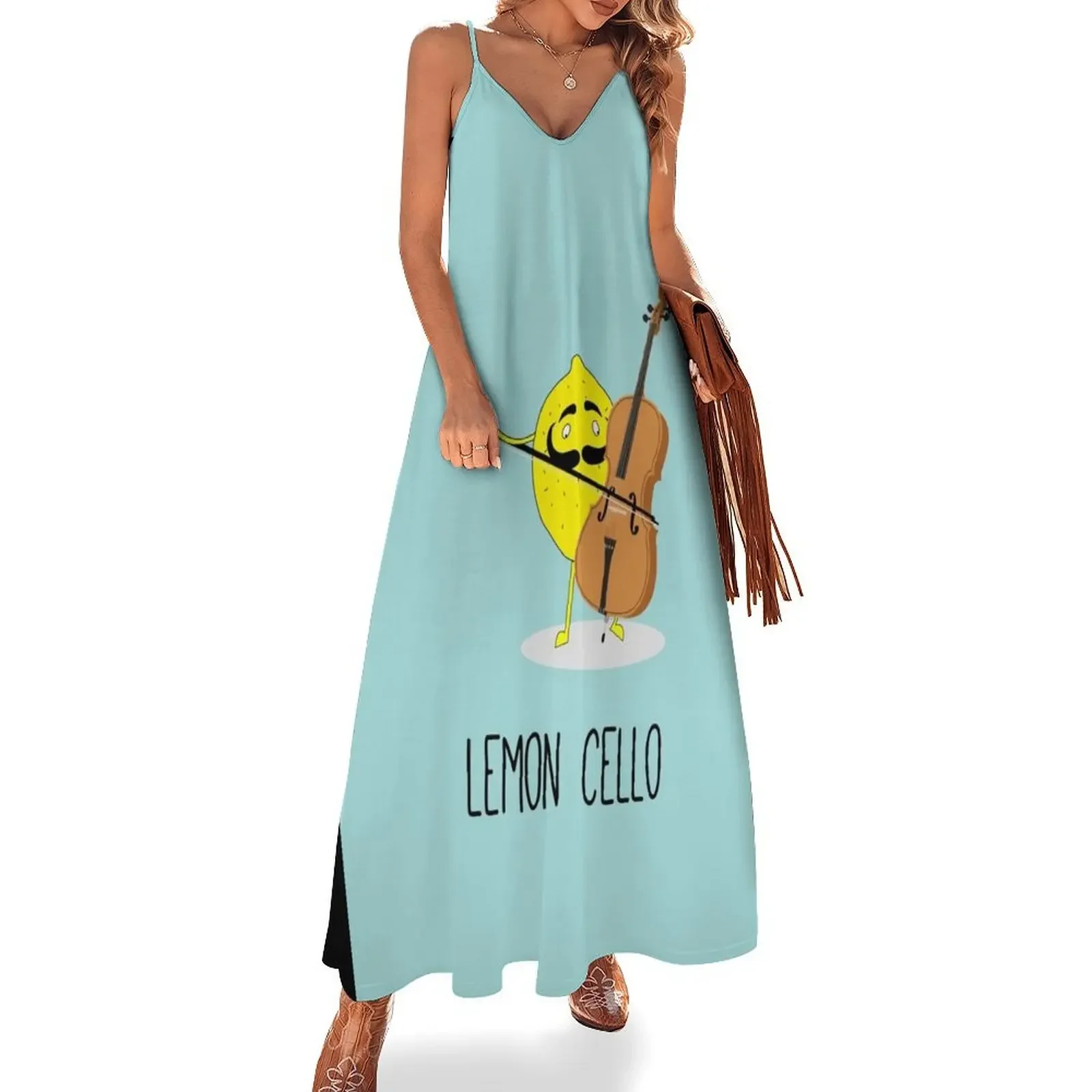 Lemon cello Sleeveless Dress beach outfits for women Cocktail of dresses