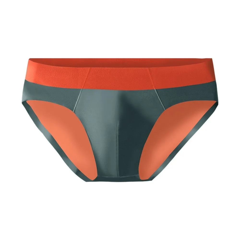 Ice Silk Men Ice Silk Briefs Double-faced Fabric Underpants Male Thin Triangle Panties Breathable Lingerie Seamless Underwear