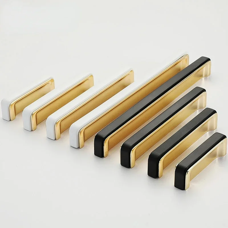 Handles Drawer Cabinet Furniture Kitchen Handles for Cabinet Knob Door Drawer Furniture Kitchen Knob Black White Golden Hardware