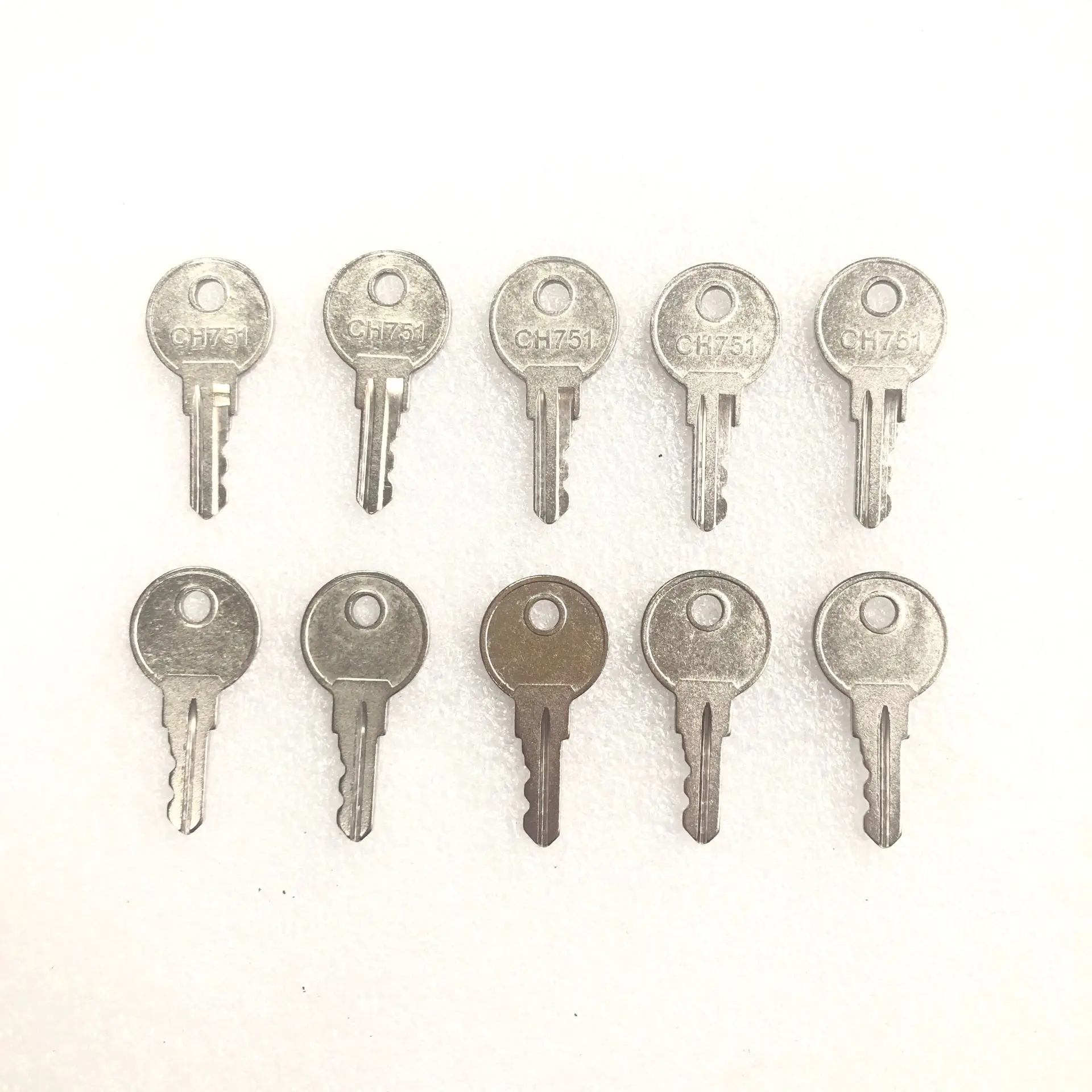 10PCS CH751 Copper Key Universal Keys 751CH Key for Elevator Lock Control Cabinet Room Car T-Handles RV Storage Doors