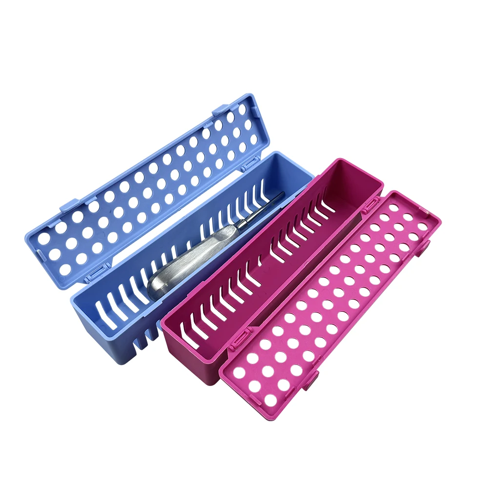 Dental Instrument Disinfection Box Plastic Sterilization Case Surgical Pliers Scissors Tooth Extraction Holder Dentist Cassette