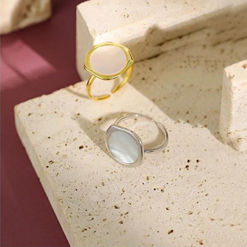 Mewanry خواتم شل مستديرة للنساء الفتيات موضة جديدة الحد الأدنى الكلاسيكية خمر حساسة أنيقة لطيف المشاركة مجوهرات هدية #4