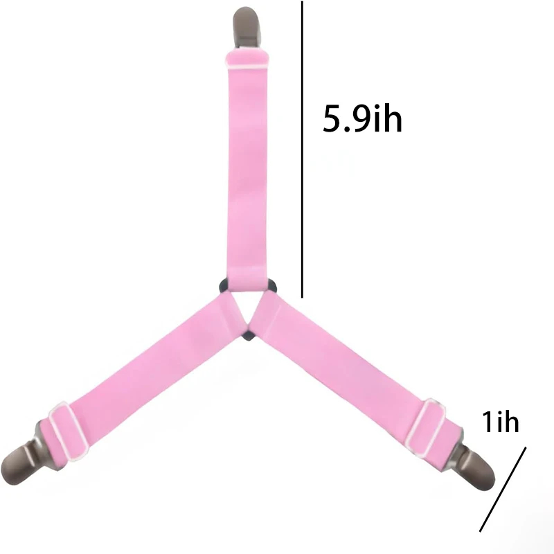 Universal Fit Sheet Grips - Adjustable Elastic Clips for Bedding, Tablecloth & Sofa Covers, Non-Slip Fasteners